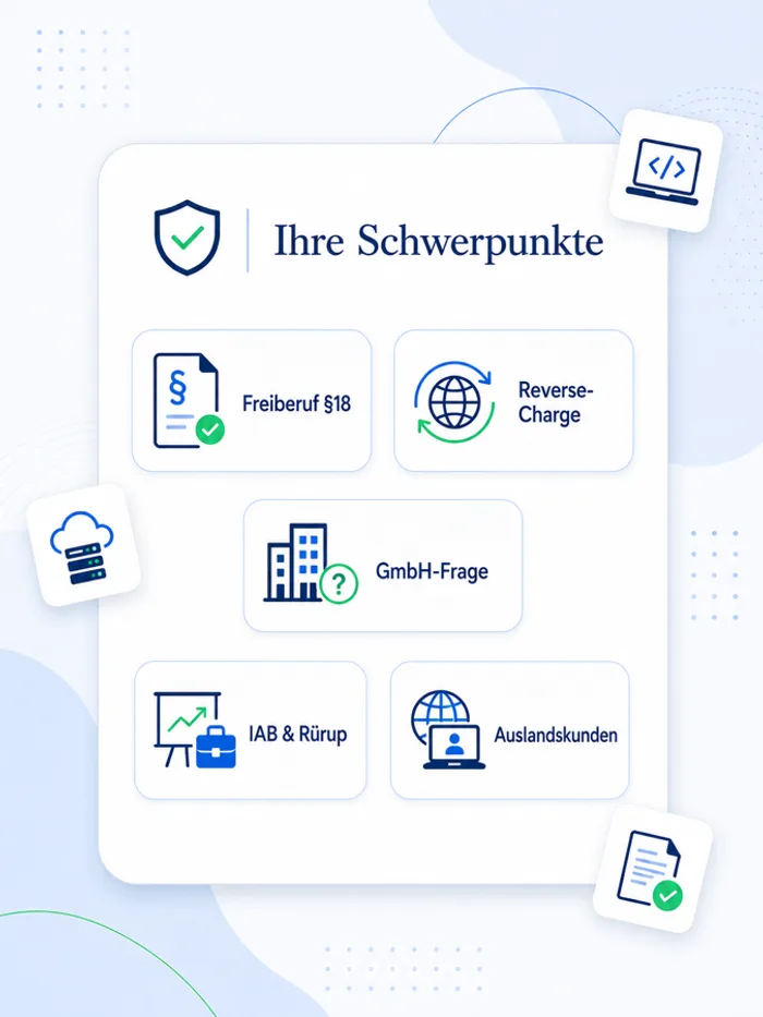 Steuerliche Schwerpunkte: Spezialisierte Steuerberatung für IT-Freiberufler
